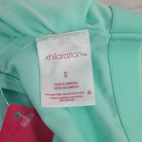 Juniors' Longline Bikini Top - Xhilaration Mint Green S (0-2) - Picture 3 of 5